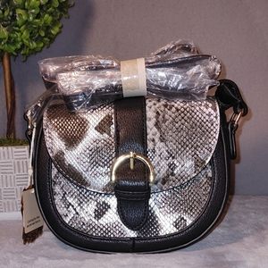 Black Snake Print Crossbody